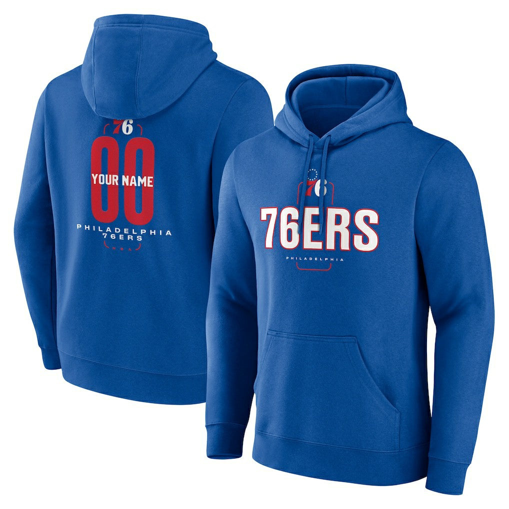 NBA Philadelphia 76ers Center Court Name & Number Custom Hoodie