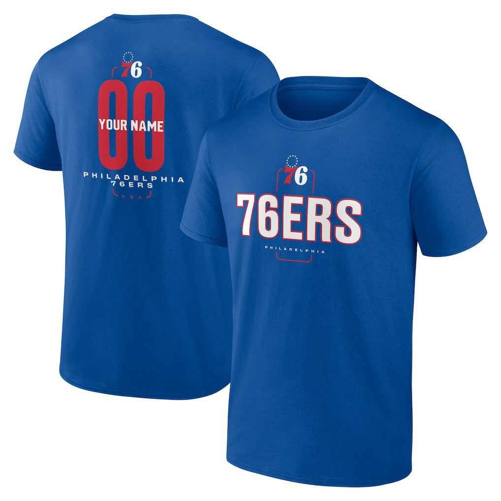 NBA Philadelphia 76ers Center Court Name & Number Custom T-Shirt