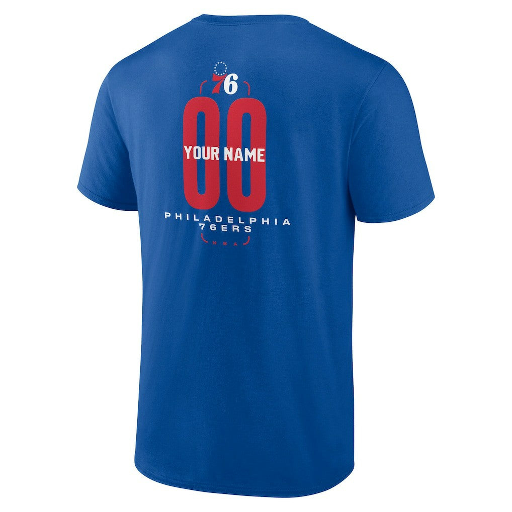 NBA Philadelphia 76ers Center Court Name & Number Custom T-Shirt