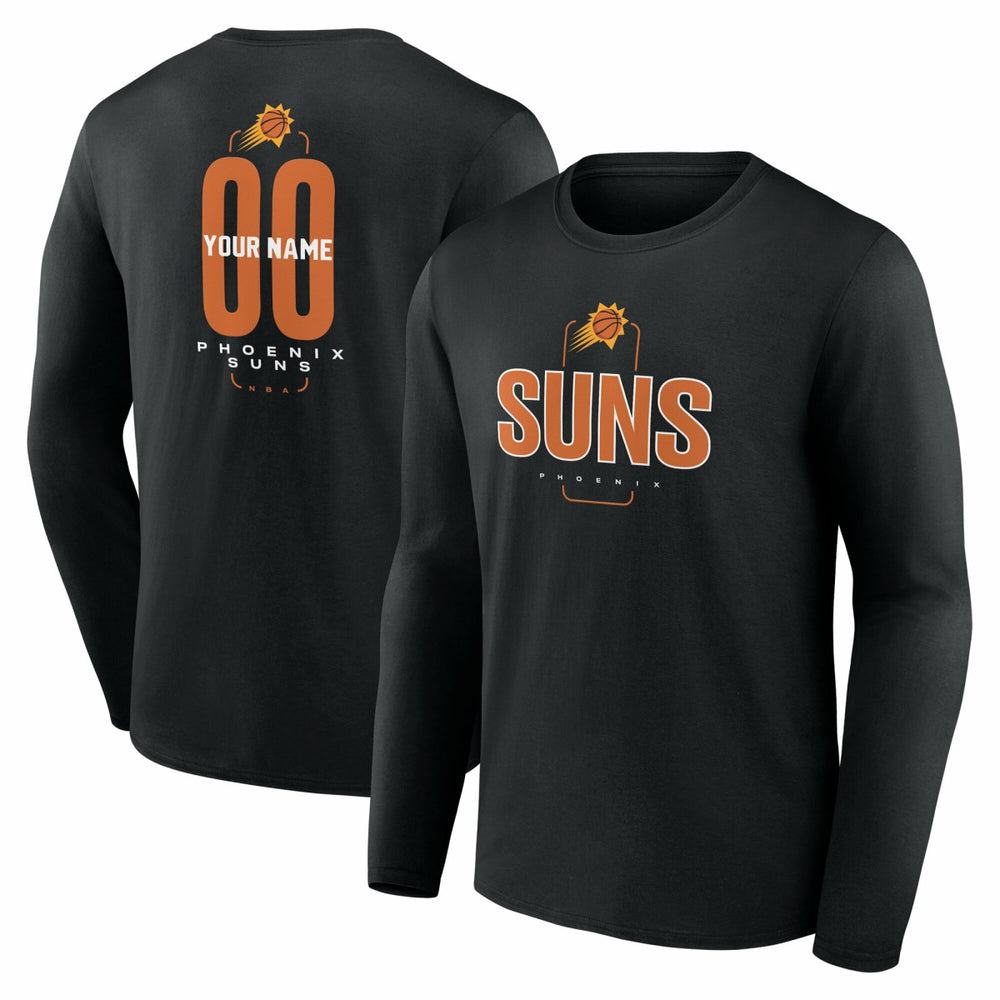 NBA Phoenix Suns Center Court Name & Number Custom Long Sleeve T-Shirt