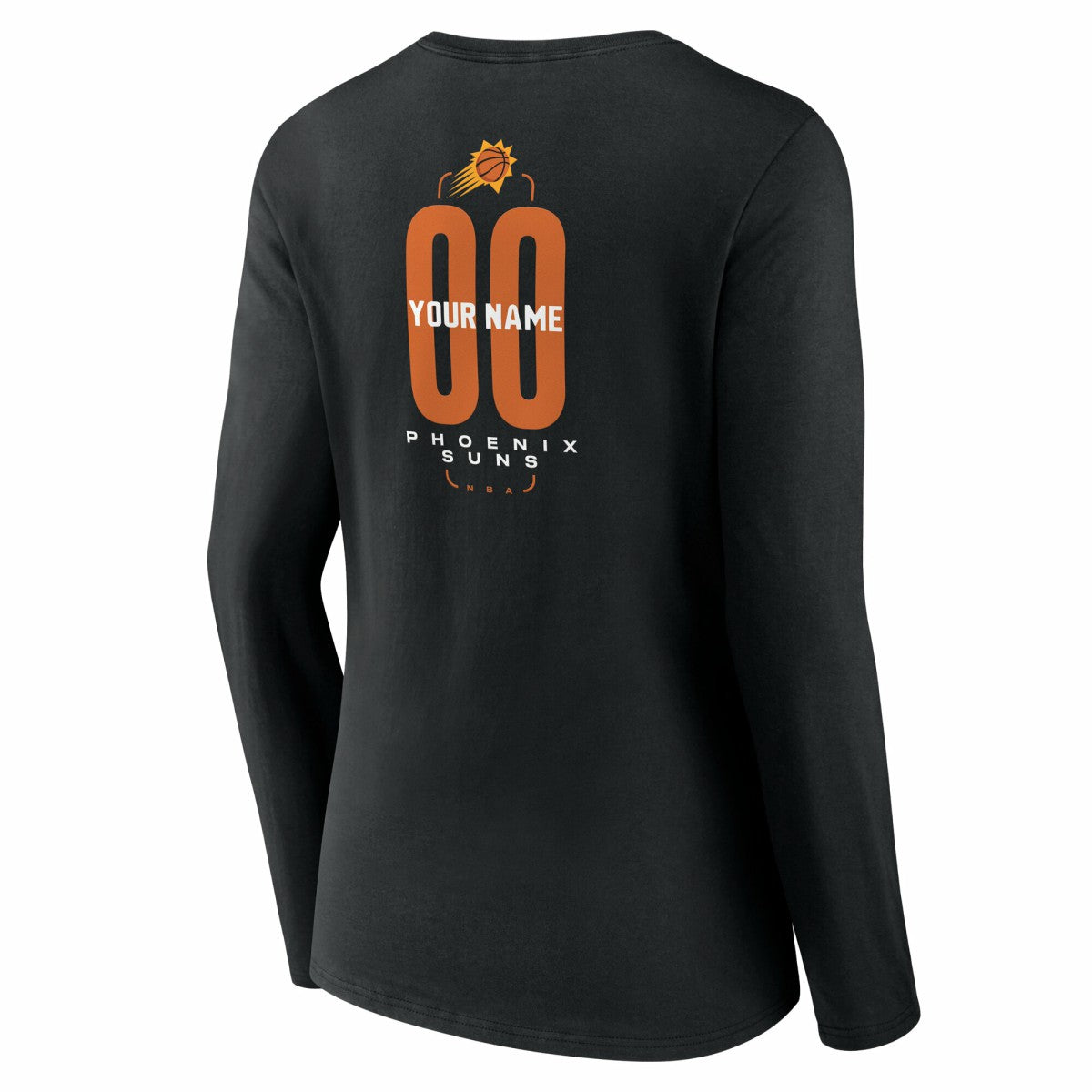 NBA Phoenix Suns Women's Center Court Name & Number Custom Long Sleeve V-Neck T-Shirt