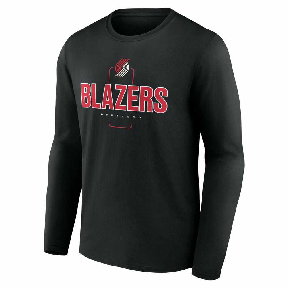 NBA Portland Trail Blazers Center Court Name & Number Custom Long Sleeve T-Shirt