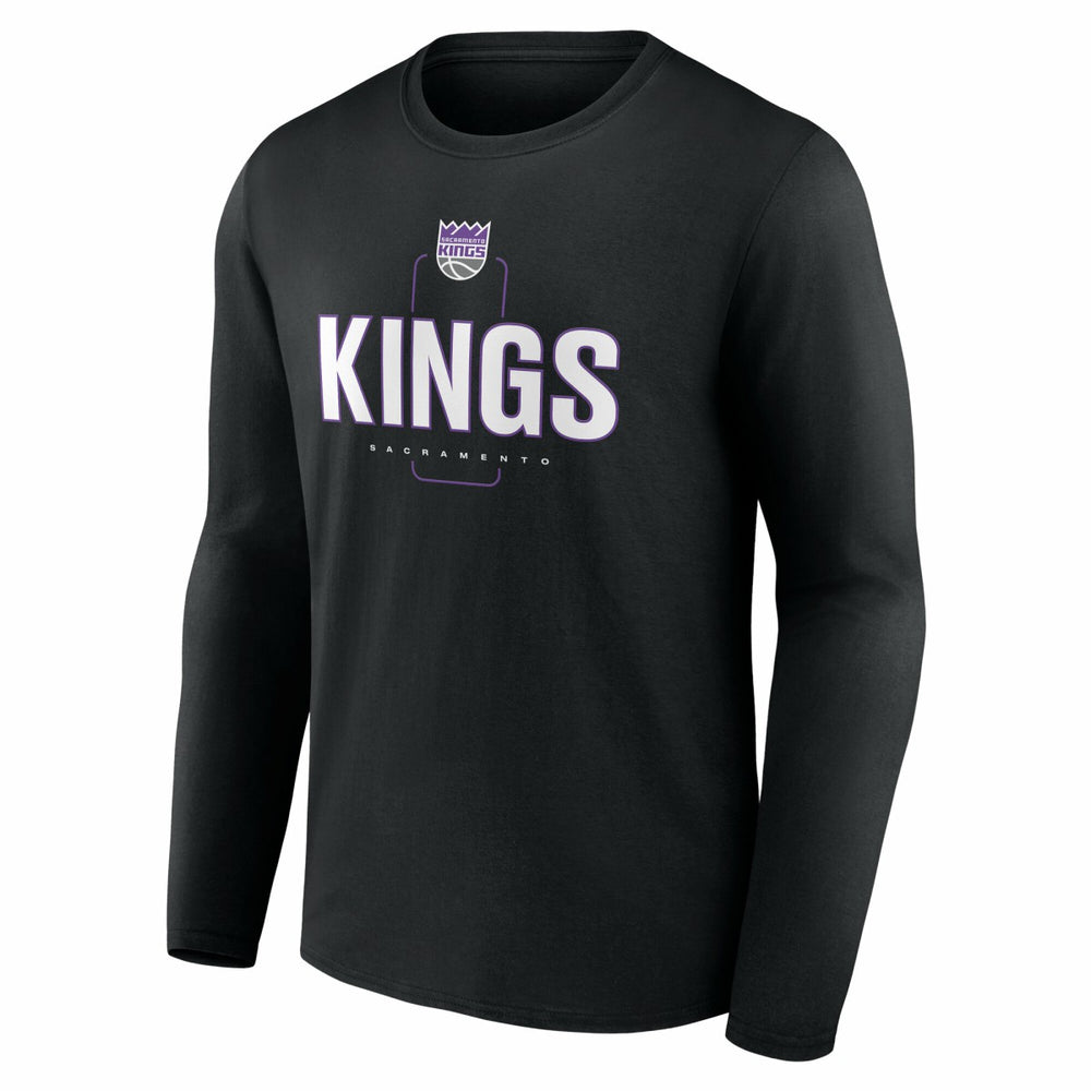 NBA Sacramento Kings Center Court Name & Number Custom Long Sleeve T-Shirt