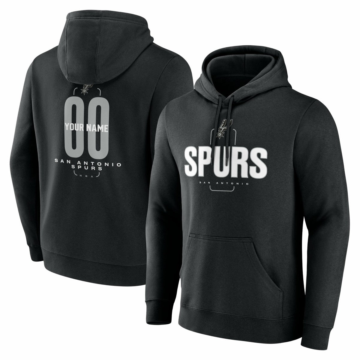 NBA San Antonio Spurs Center Court Name & Number Custom Hoodie