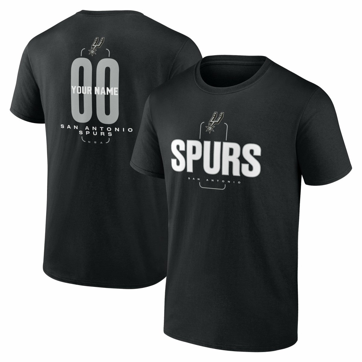 NBA San Antonio Spurs Center Court Name & Number Custom T-Shirt