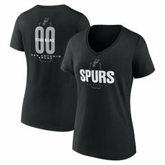 NBA San Antonio Spurs Women's Center Court Name & Number Custom V-Neck T-Shirt