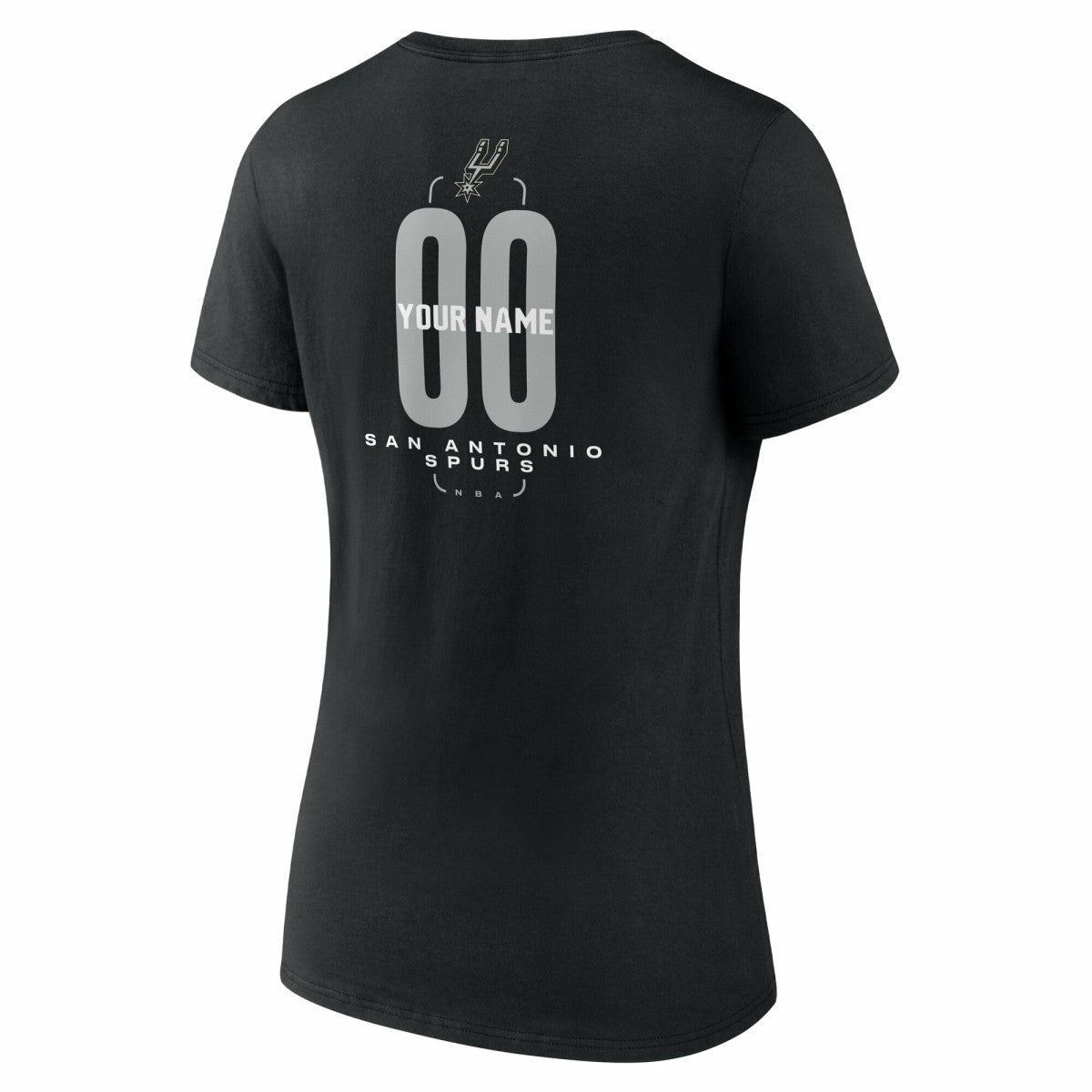 NBA San Antonio Spurs Women's Center Court Name & Number Custom V-Neck T-Shirt