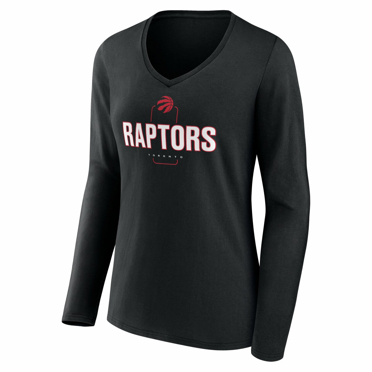 NBA Toronto Raptors Women's Center Court Name & Number Custom Long Sleeve V-Neck T-Shirt