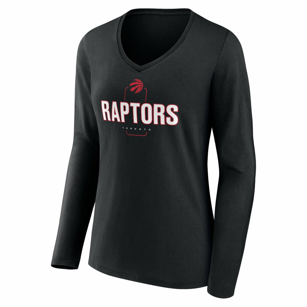 NBA Toronto Raptors Women's Center Court Name & Number Custom Long Sleeve V-Neck T-Shirt