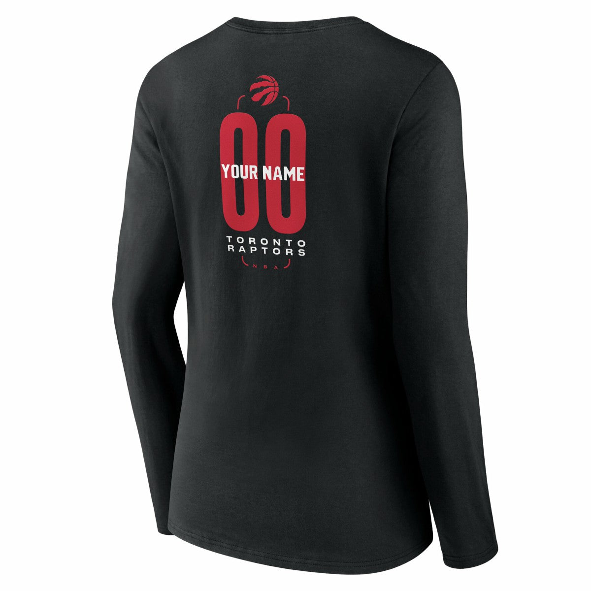 NBA Toronto Raptors Women's Center Court Name & Number Custom Long Sleeve V-Neck T-Shirt