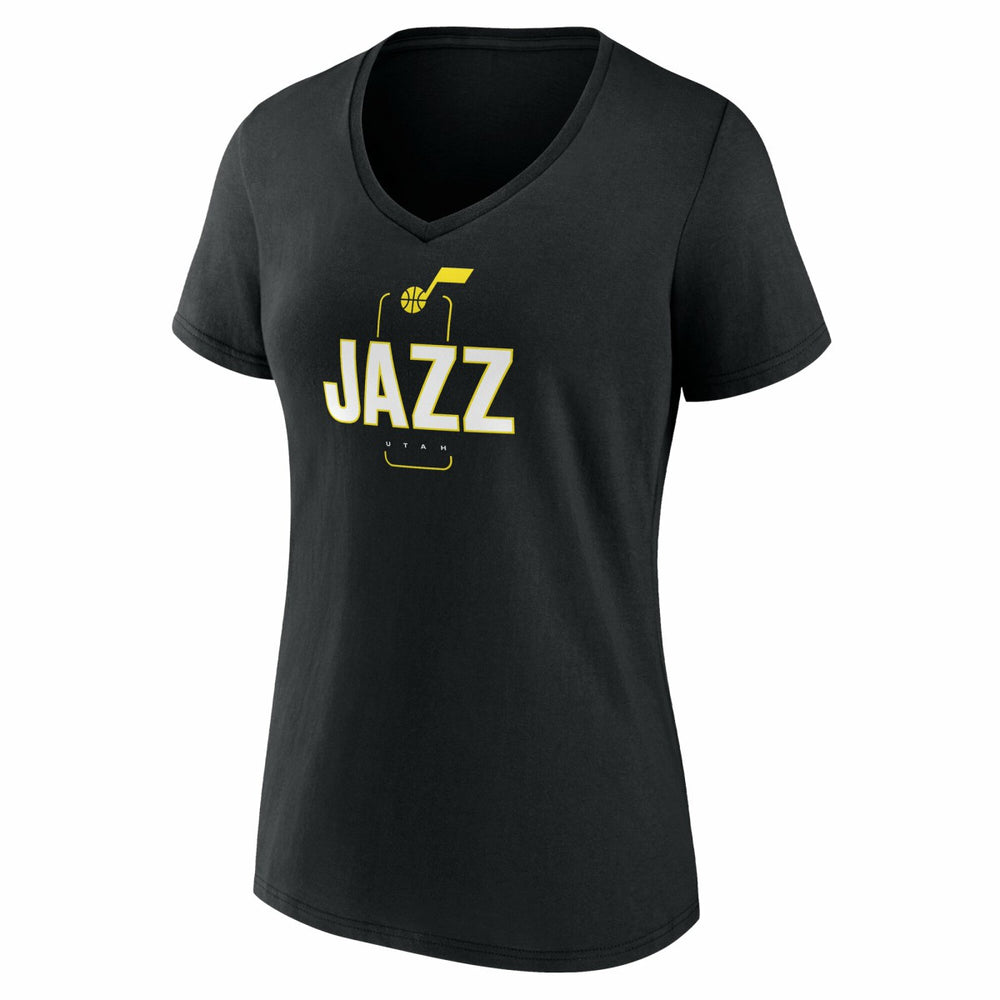 NBA Utah Jazz Women's Center Court Name & Number Custom V-Neck T-Shirt