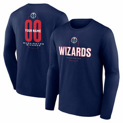 NBA Washington Wizards Center Court Name & Number Custom Long Sleeve T-Shirt