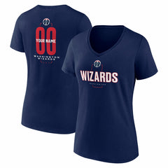 NBA Washington Wizards Women's Center Court Name & Number Custom V-Neck T-Shirt