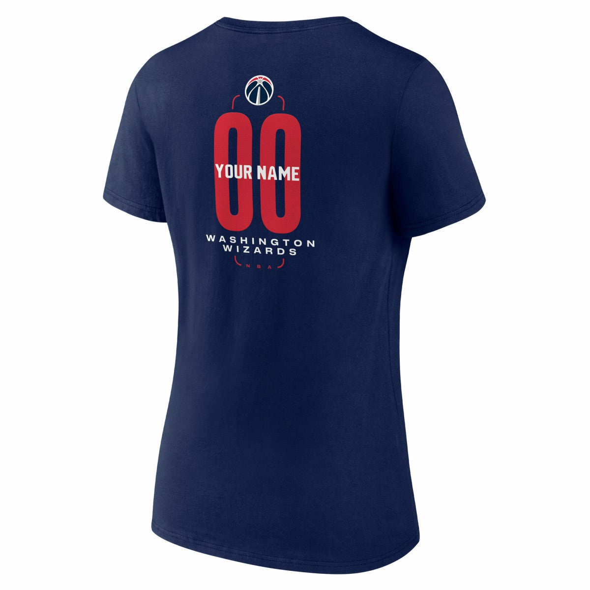 NBA Washington Wizards Women's Center Court Name & Number Custom V-Neck T-Shirt