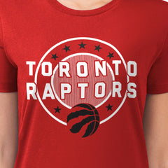 NBA Toronto Raptors G-III 4Her by Carl Banks Women's Super-Slim Lightweight Pinstripe Circle Graphic T-Shirt