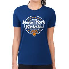 NBA New York Knicks G-III 4Her by Carl Banks Women's Super-Slim Lightweight Pinstripe Circle Graphic T-Shirt
