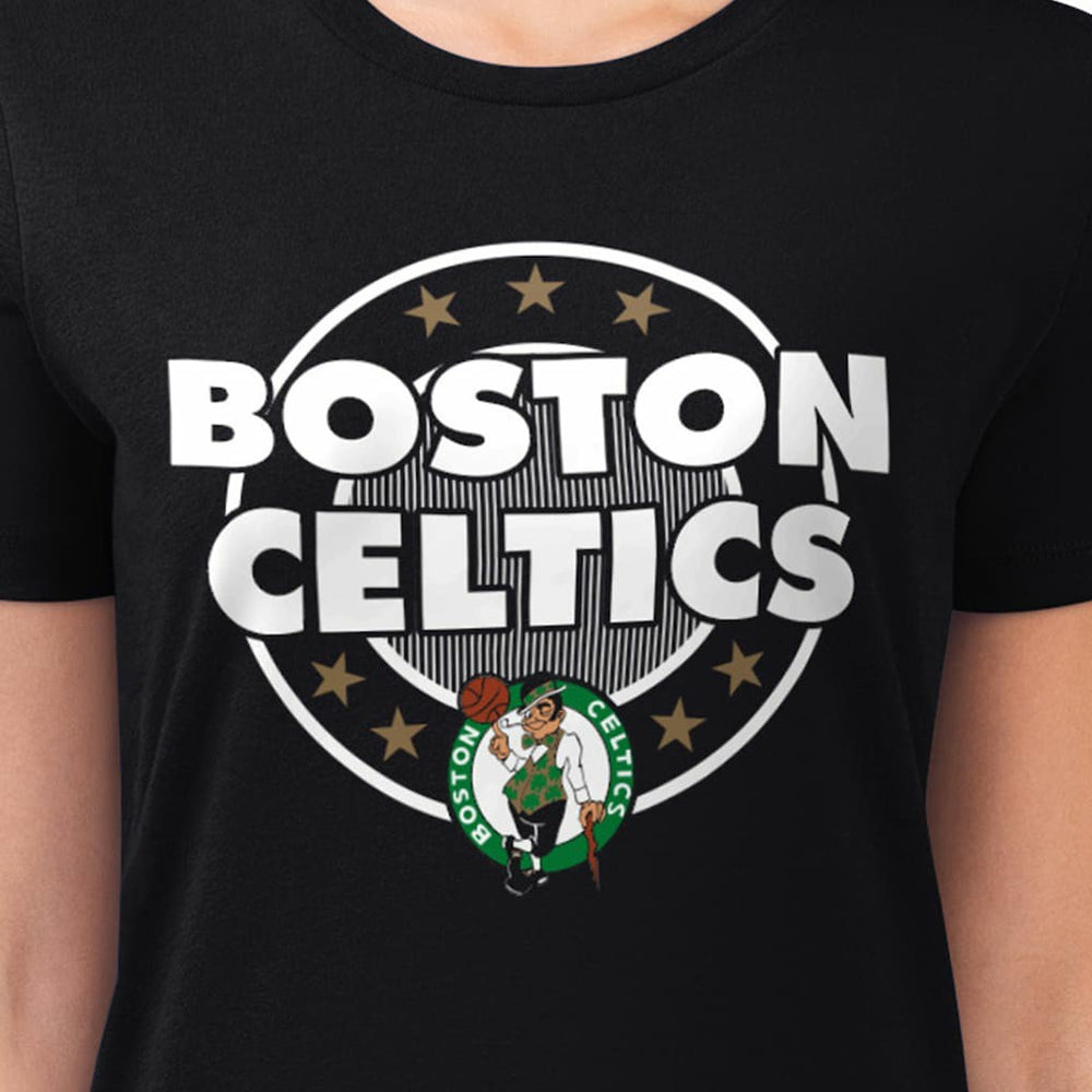 NBA Boston Celtics G-III 4Her by Carl Banks Women's Super-Slim Lightweight Pinstripe Circle Graphic T-Shirt