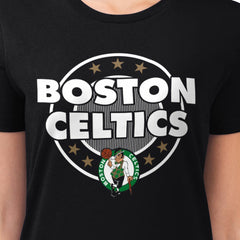 NBA Boston Celtics G-III 4Her by Carl Banks Women's Super-Slim Lightweight Pinstripe Circle Graphic T-Shirt