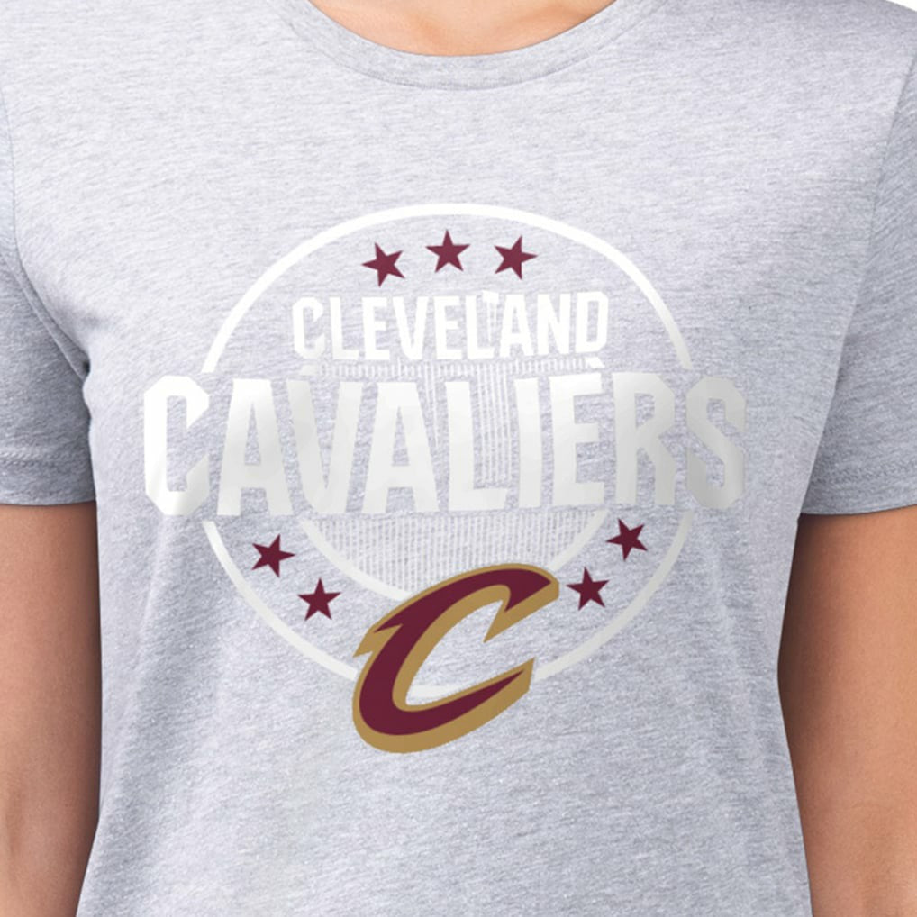 NBA Cleveland Cavaliers G-III 4Her by Carl Banks Women's Super-Slim Lightweight Pinstripe Circle Graphic T-Shirt sale