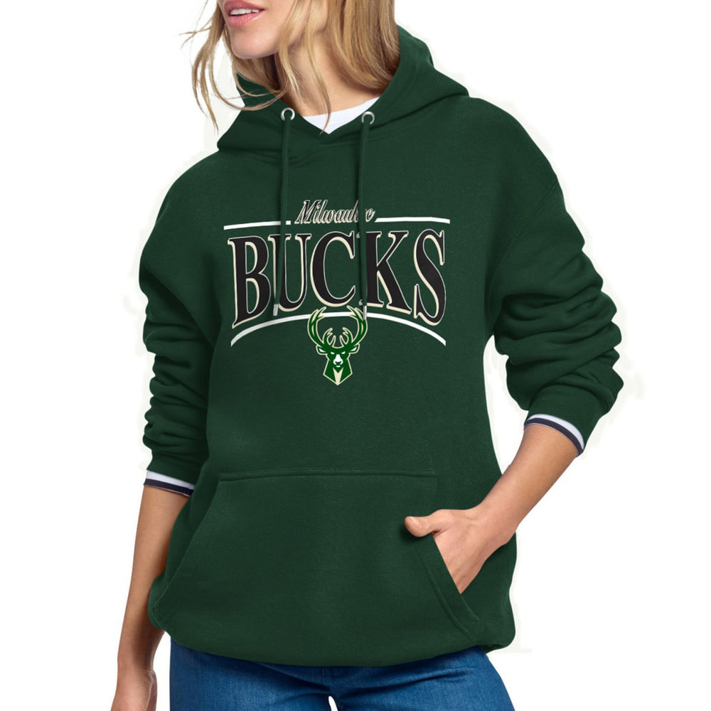 NBA Milwaukee Bucks Starter Women's Arch Stripe Fleece Hoodie