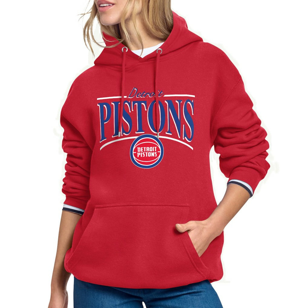 NBA Detroit Pistons Starter Women's Arch Stripe Fleece Hoodie sale