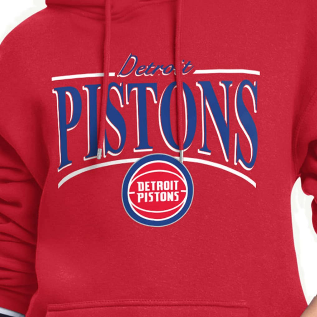 NBA Detroit Pistons Starter Women's Arch Stripe Fleece Hoodie sale