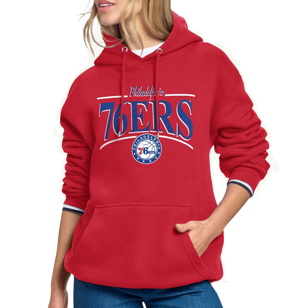 NBA Philadelphia 76ers Starter Women's Arch Stripe Fleece Hoodie