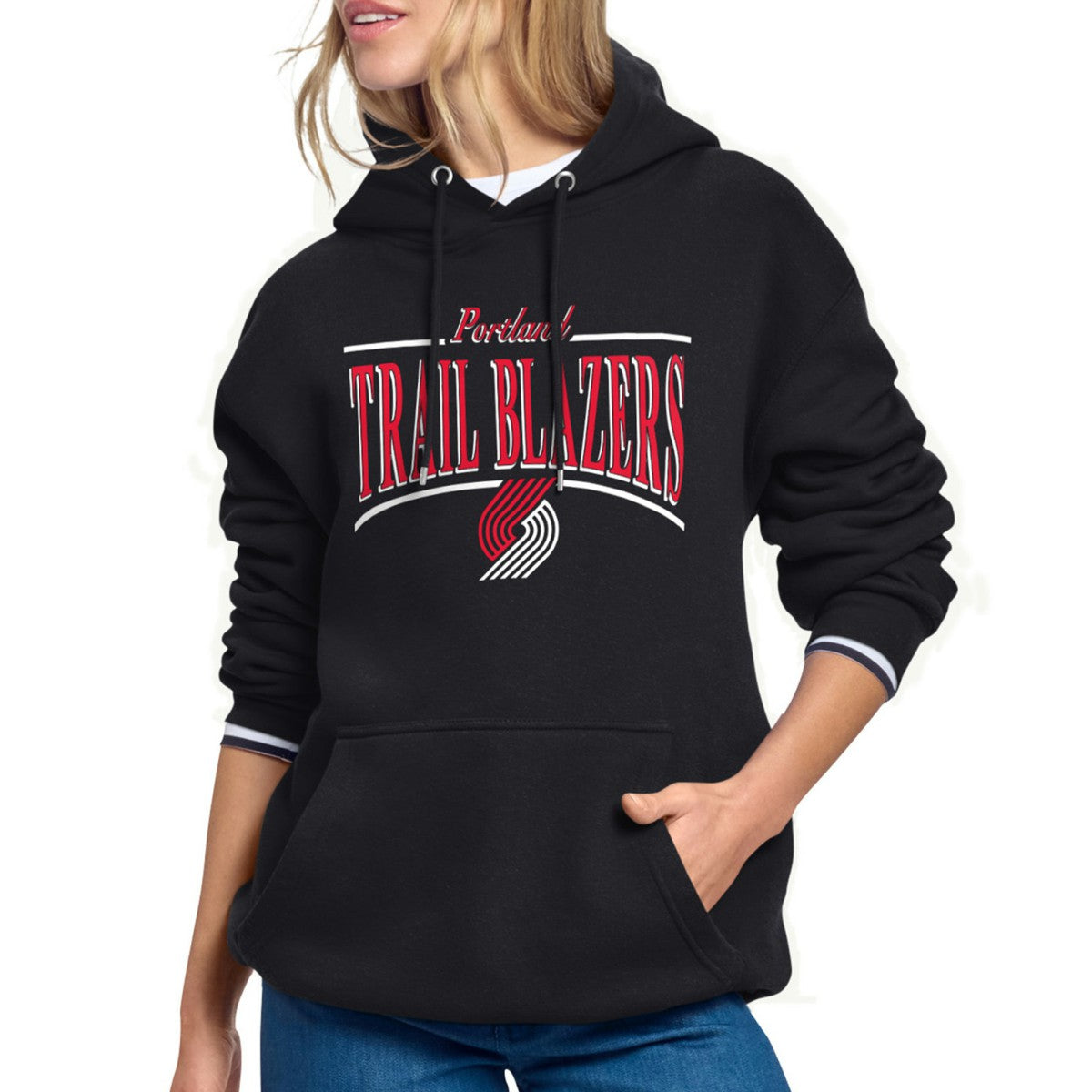 NBA Portland Trail Blazers Starter Women's Arch Stripe Fleece Hoodie