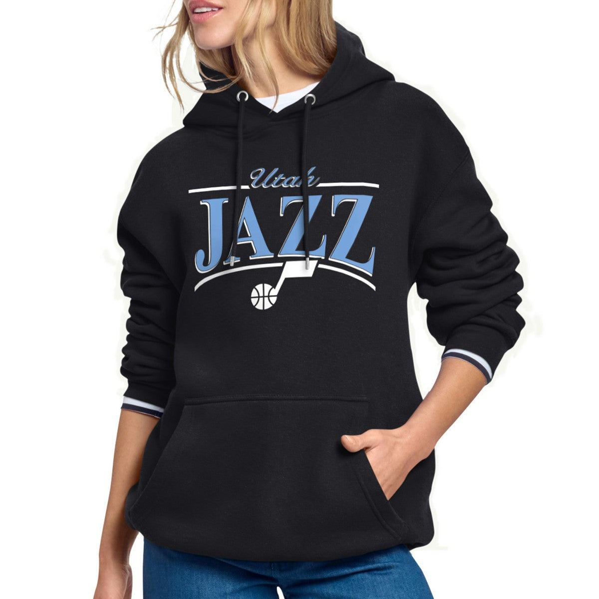 NBA Utah Jazz Starter Women's Arch Stripe Fleece Hoodie
