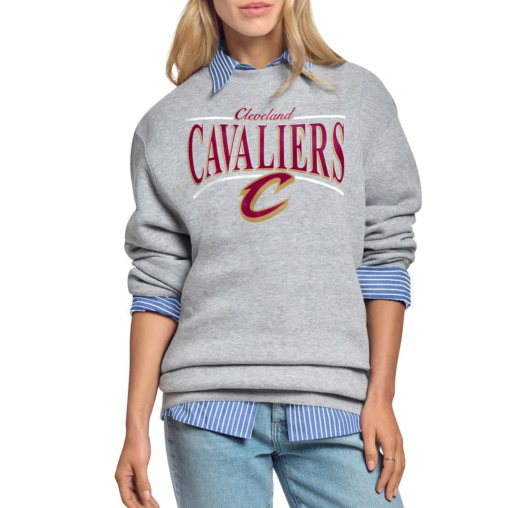 NBA Cleveland Cavaliers Starter Women's Arch Stripe Fleece Crewneck Sweatshirt sale