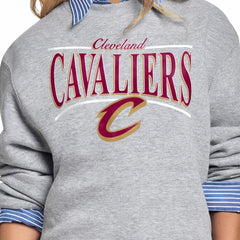 NBA Cleveland Cavaliers Starter Women's Arch Stripe Fleece Crewneck Sweatshirt sale