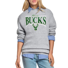 NBA Milwaukee Bucks Starter Women's Arch Stripe Fleece Crewneck Sweatshirt