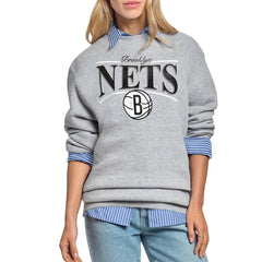 NBA Brooklyn Nets Starter Women's Arch Stripe Fleece Crewneck Sweatshirt