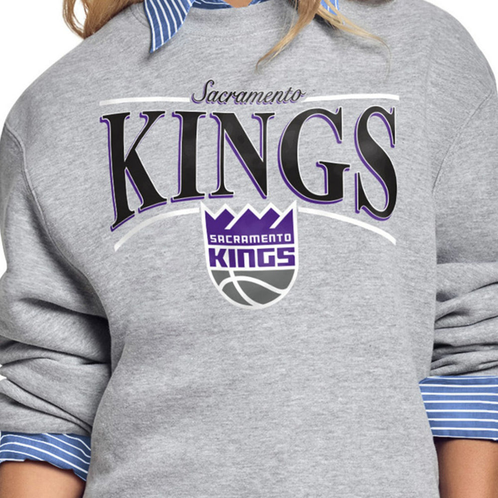NBA Sacramento Kings Starter Women's Arch Stripe Fleece Crewneck Sweatshirt