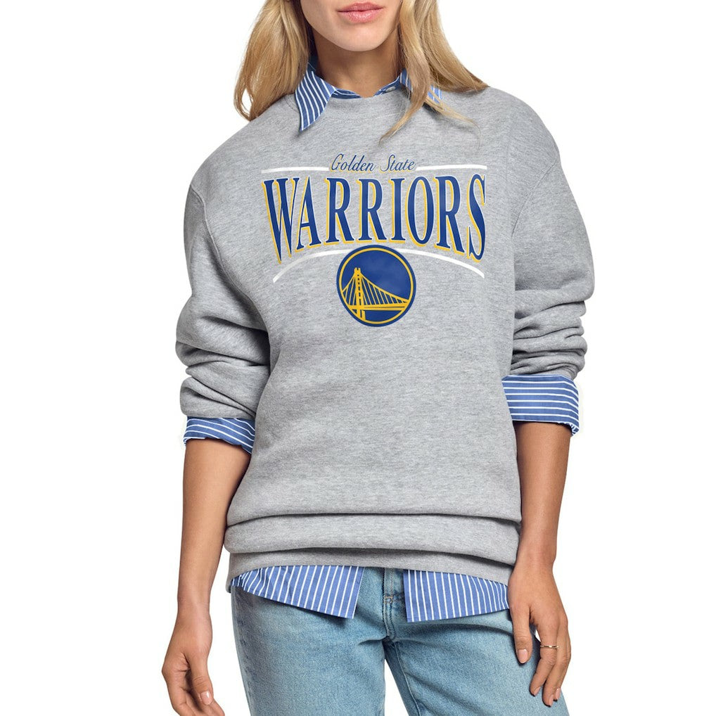 NBA Golden State Warriors Starter Women's Arch Stripe Fleece Crewneck Sweatshirt sale