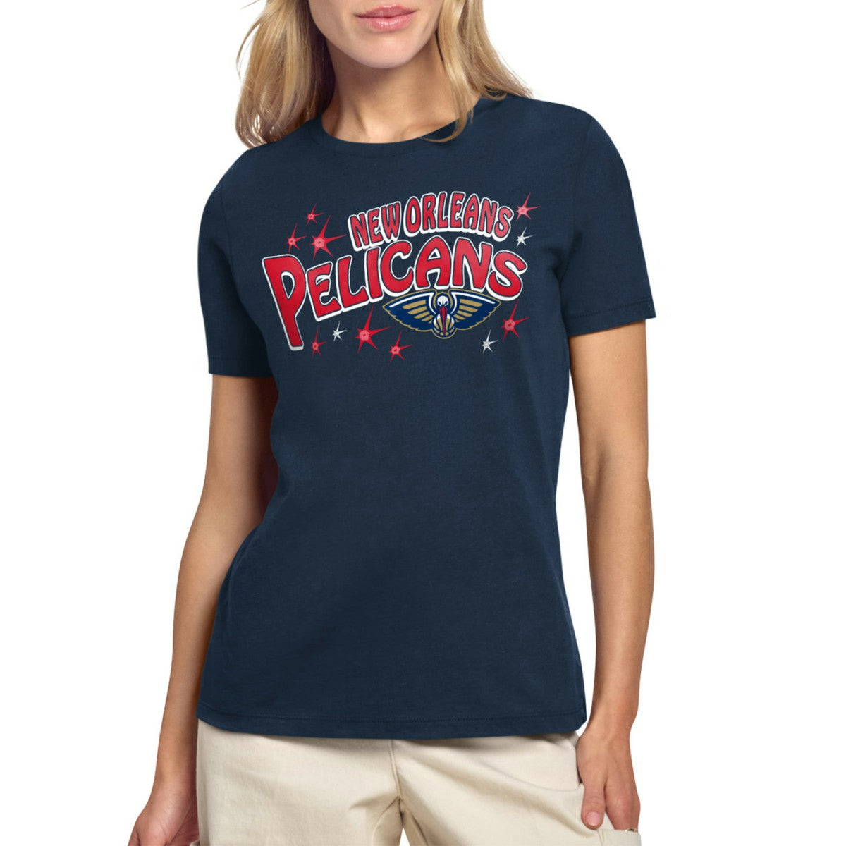 NBA New Orleans Pelicans Starter Women's Fireworks T-Shirt