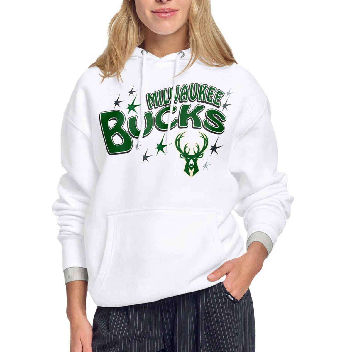 NBA Milwaukee Bucks Starter Women's Fireworks Fleece Hoodie