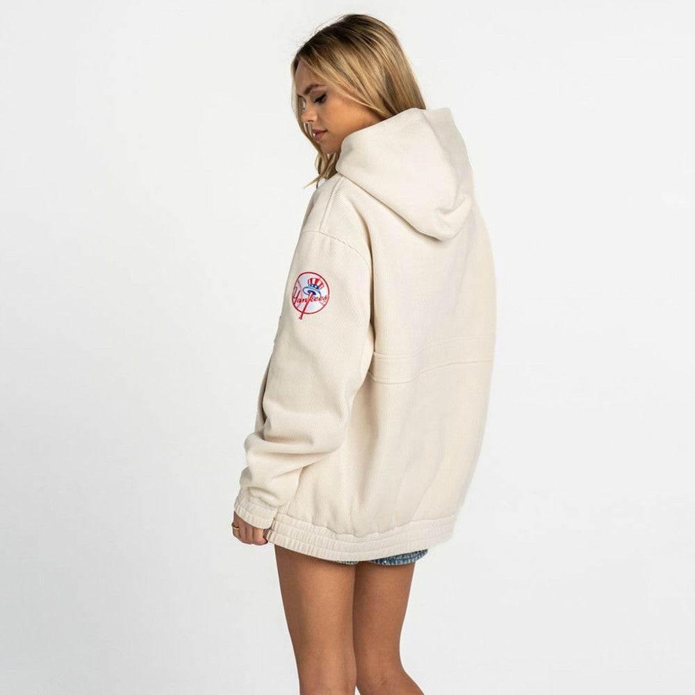 MLB New York Yankees The Wild Collective Women's Oversized Cord Hoodie