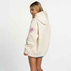 MLB New York Yankees The Wild Collective Women's Oversized Cord Hoodie