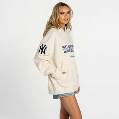 MLB New York Yankees The Wild Collective Women's Oversized Cord Hoodie