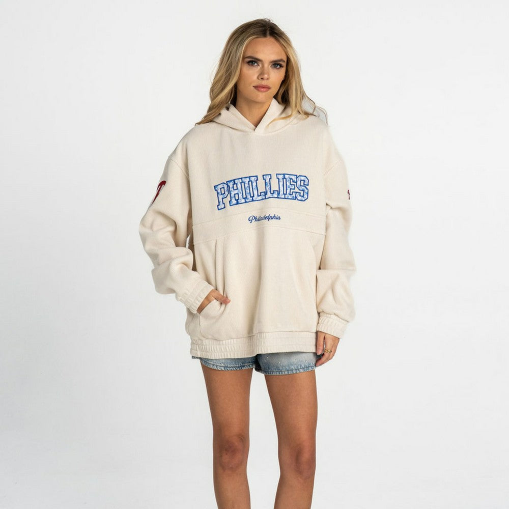 MLB Philadelphia Phillies The Wild Collective Women's Oversized Cord Hoodie
