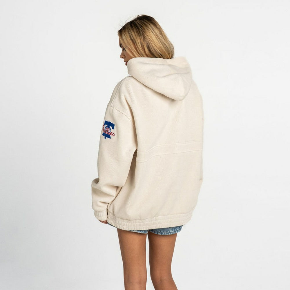 MLB Philadelphia Phillies The Wild Collective Women's Oversized Cord Hoodie