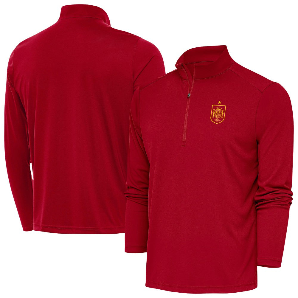 Spain National Team Antigua Statement Quarter-Zip Pullover -  Red