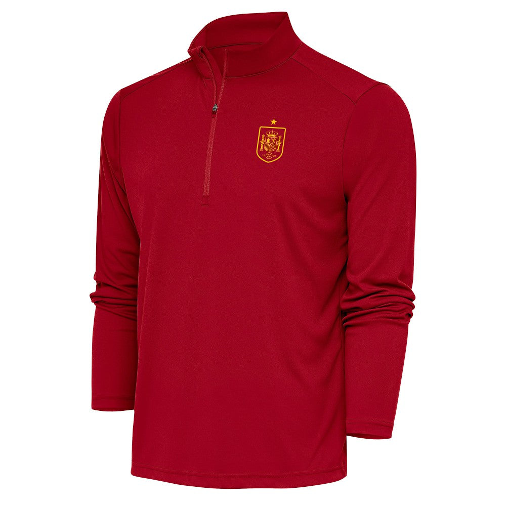 Spain National Team Antigua Statement Quarter-Zip Pullover -  Red