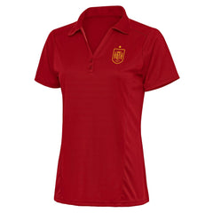 Spain National Team Antigua Women's Statement Y-Neck Polo -  Red