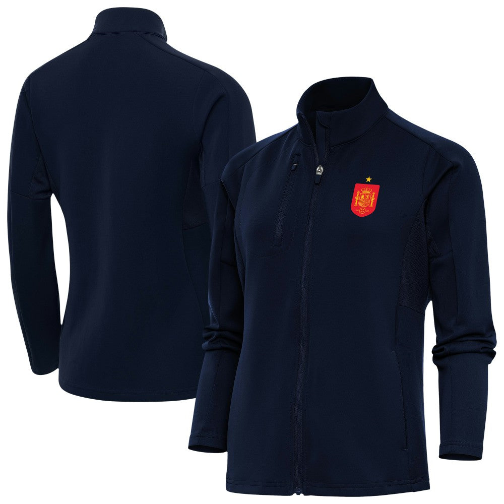 Spain National Team Antigua Women's Genesis Full-Zip Jacket -  Navy