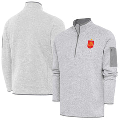 Spain National Team Antigua Elevate Quarter-Zip Pullover -  Heather Gray