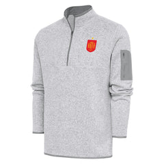 Spain National Team Antigua Elevate Quarter-Zip Pullover -  Heather Gray
