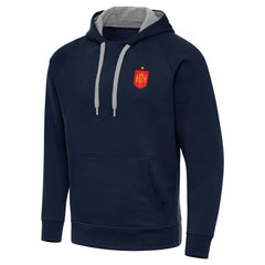 Spain National Team Antigua Takeover Fleece Raglan Hoodie -  Navy