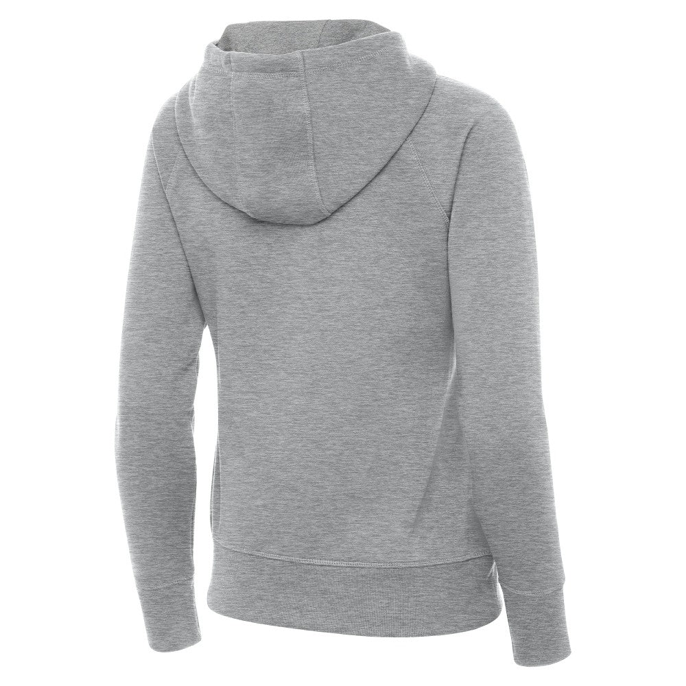 Spain National Team Antigua Women's Takeover Fleece Raglan Full-Zip Hoodie -  Heather Gray